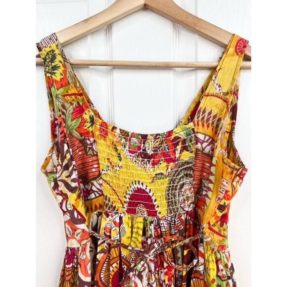 Vintage Lew Magram Collection Embellished Sleeveless Floral Pattern Dress Size M - Picture 7 of 10